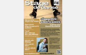 dimanche 19 janvier 2025 - Stage de claquettes américaines avec Dorel SURBECK